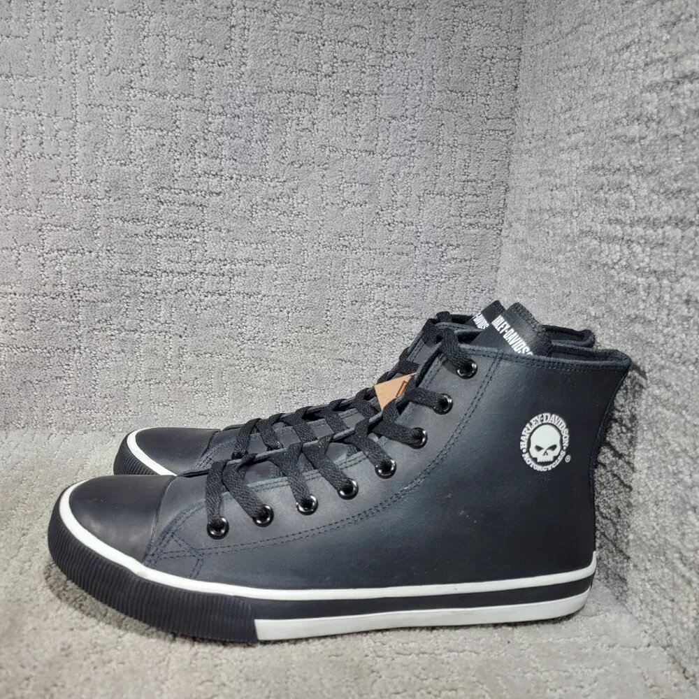 Harley-Davidson Baxter II Mens Size US 12 Black Leather High Top Sneakers D93341